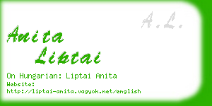 anita liptai business card